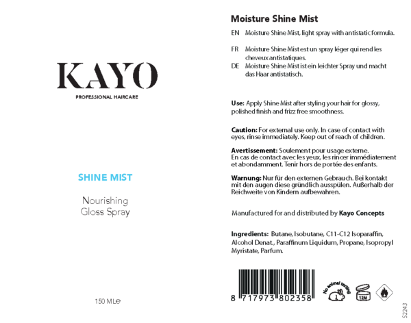 Kayo Moisture Shine Mist
